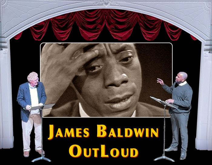 image of james baldwin outloud performance as button linking to jb webpage